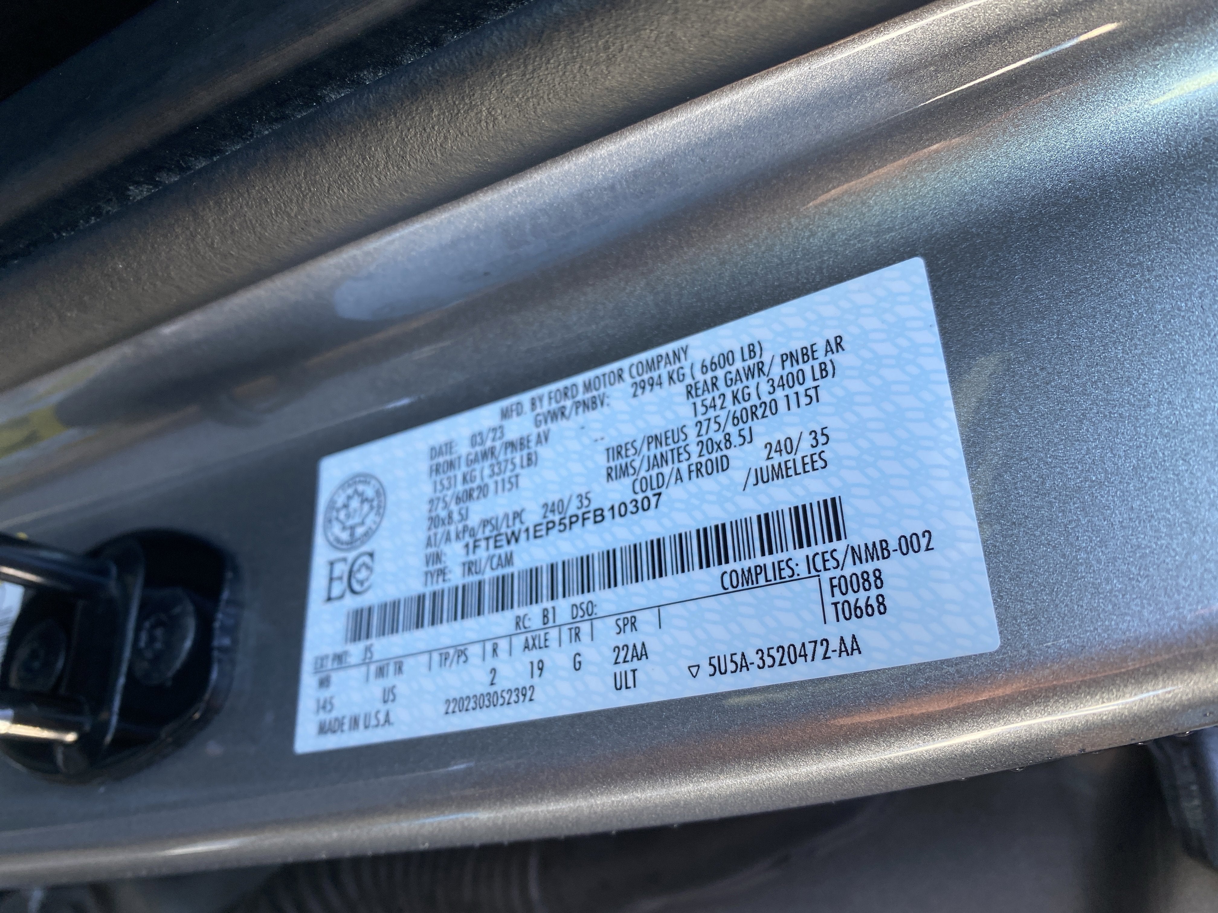 2023 Ford F-150 XLT 4WD SuperCrew 5.5' Box