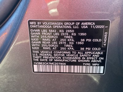 2021 Volkswagen Atlas Cross Sport 3.6L V6 SEL 4MOTION