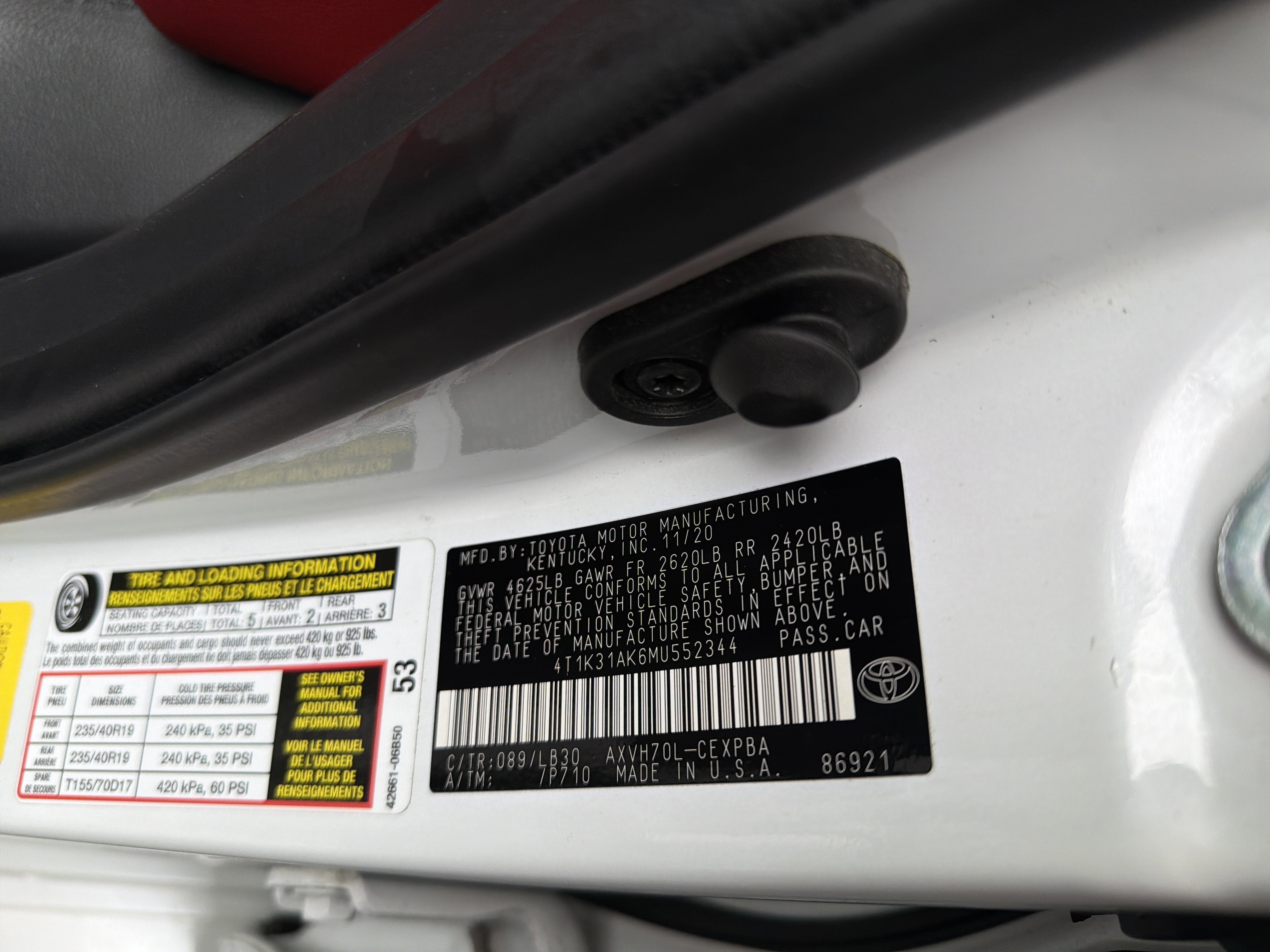 2021 Toyota Camry Hybrid XSE CVT