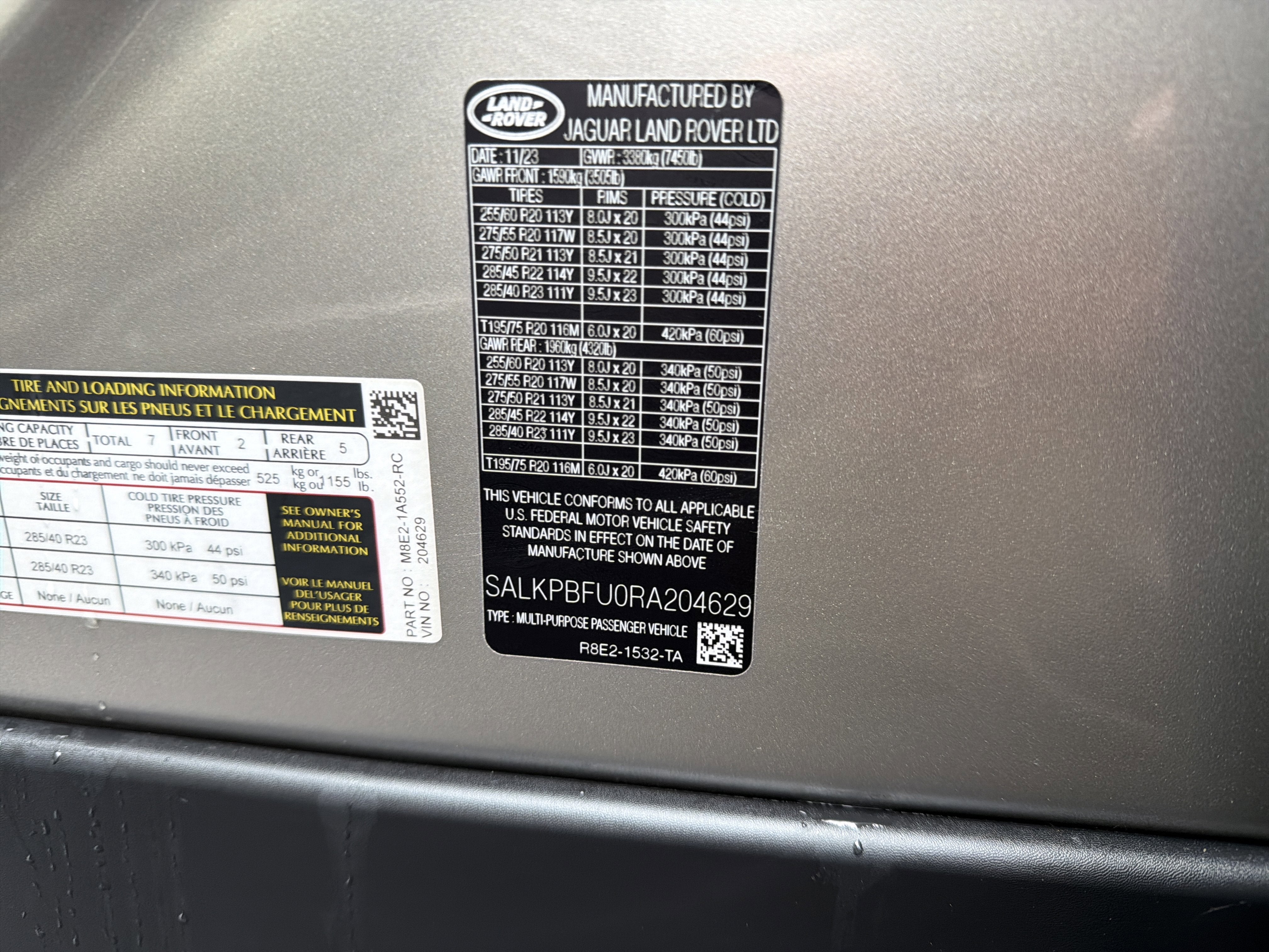 2024 Land Rover Range Rover P400 SE LWB 7 Seat