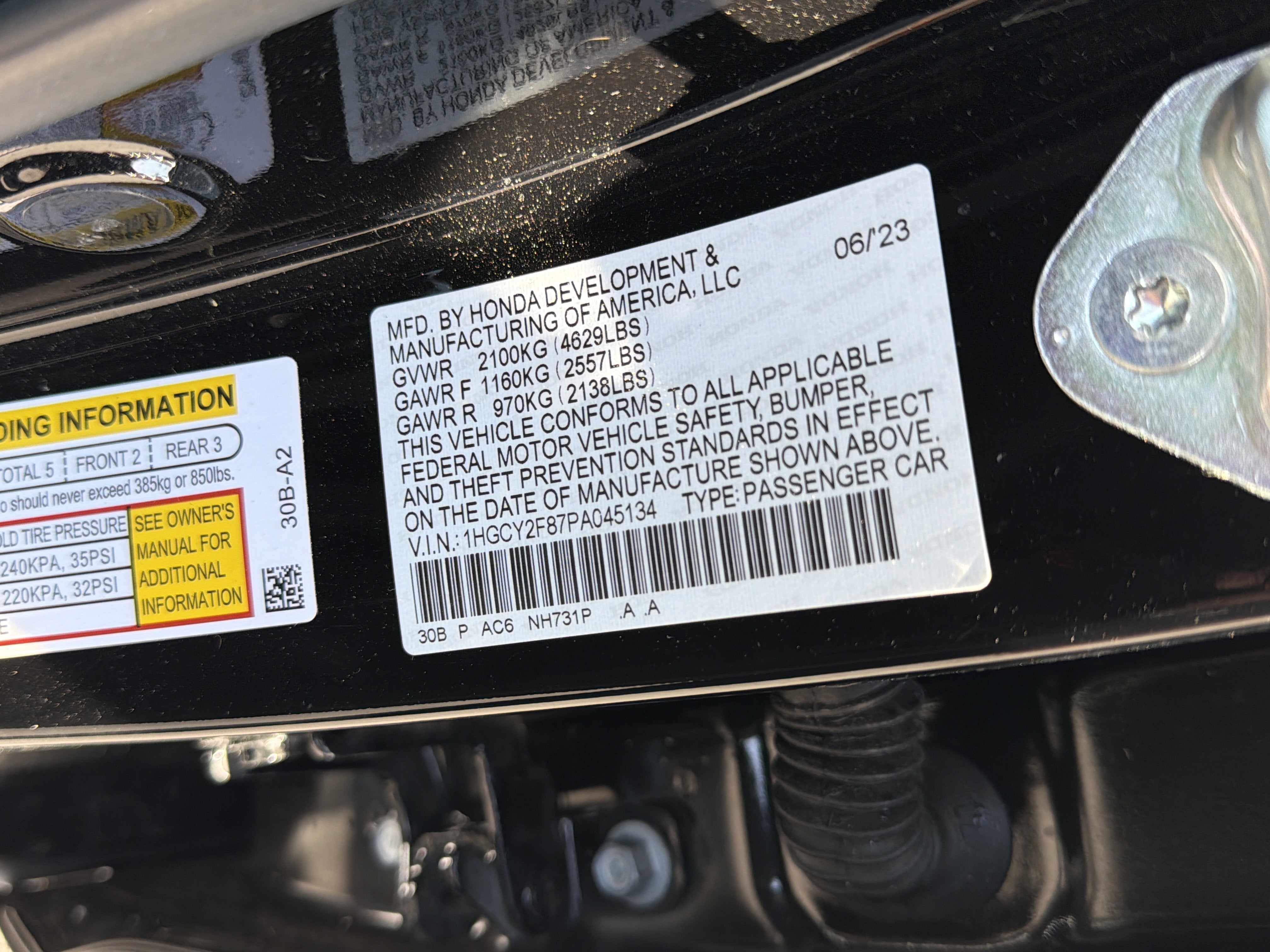 2023 Honda Accord Hybrid Touring