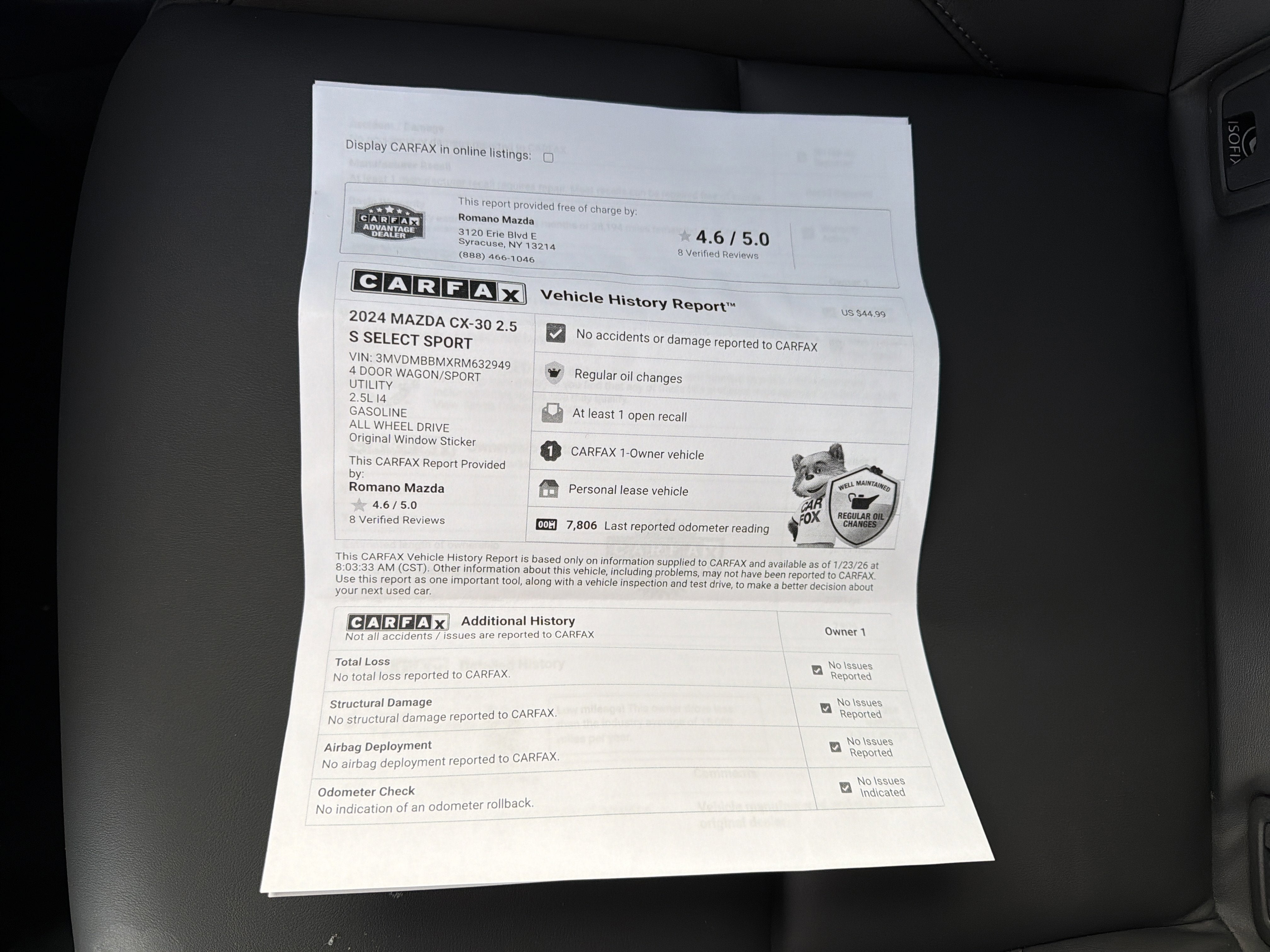 2024 Mazda Mazda CX-30 2.5 S Select Sport