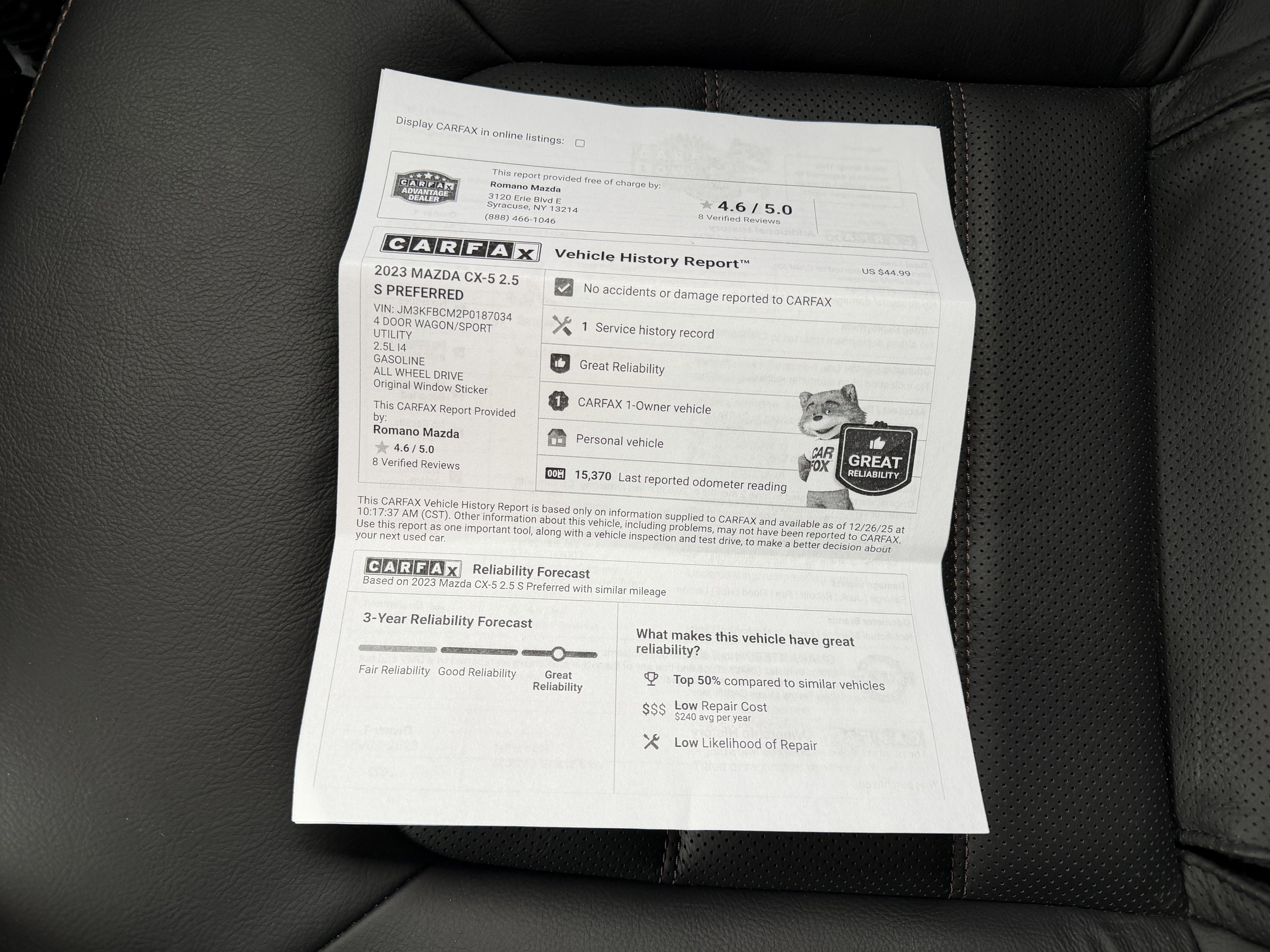 2023 Mazda Mazda CX-5 2.5 S Preferred Package