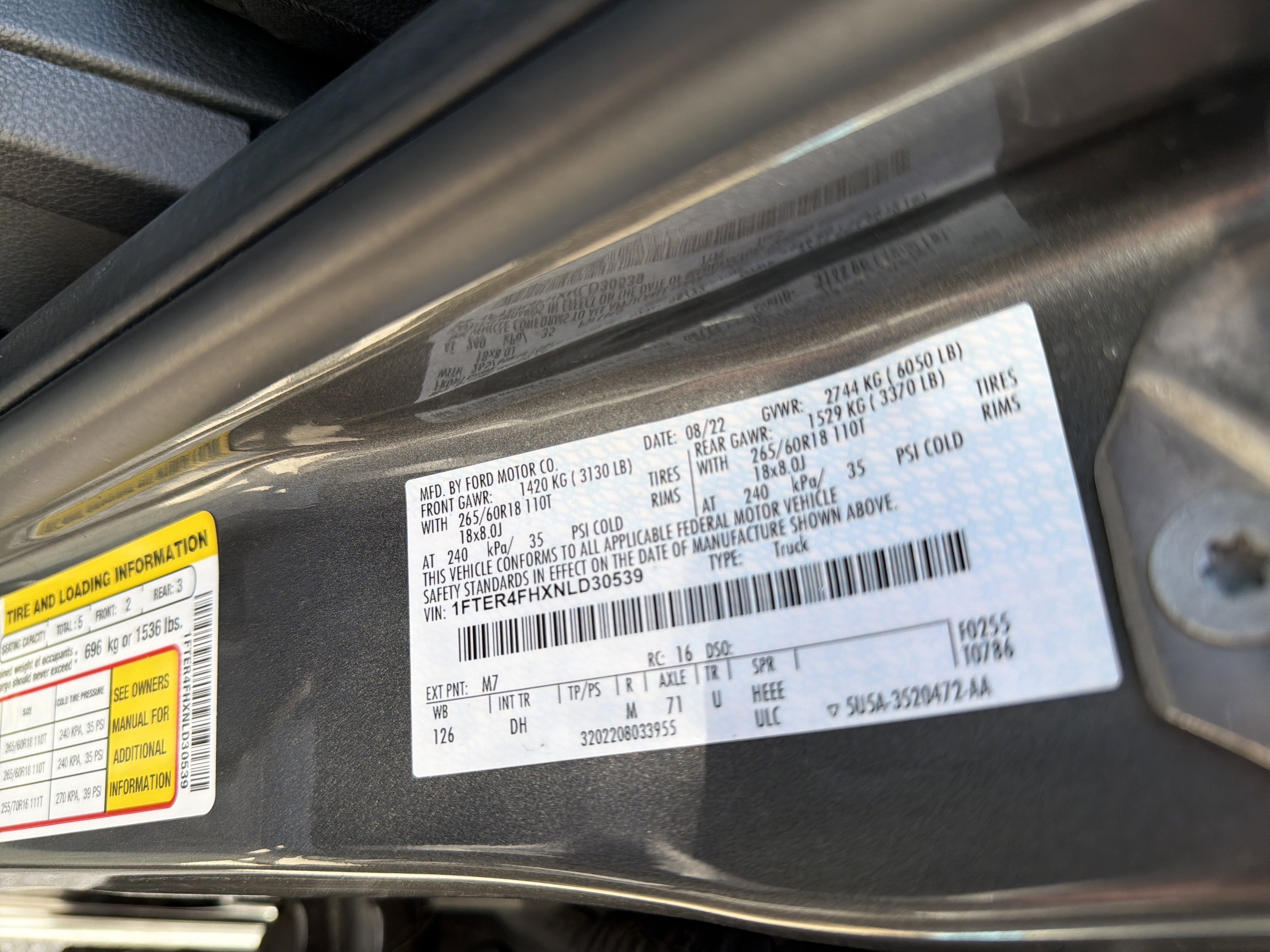 2022 Ford Ranger LARIAT