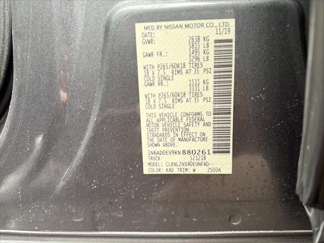 2019 Nissan Frontier SV