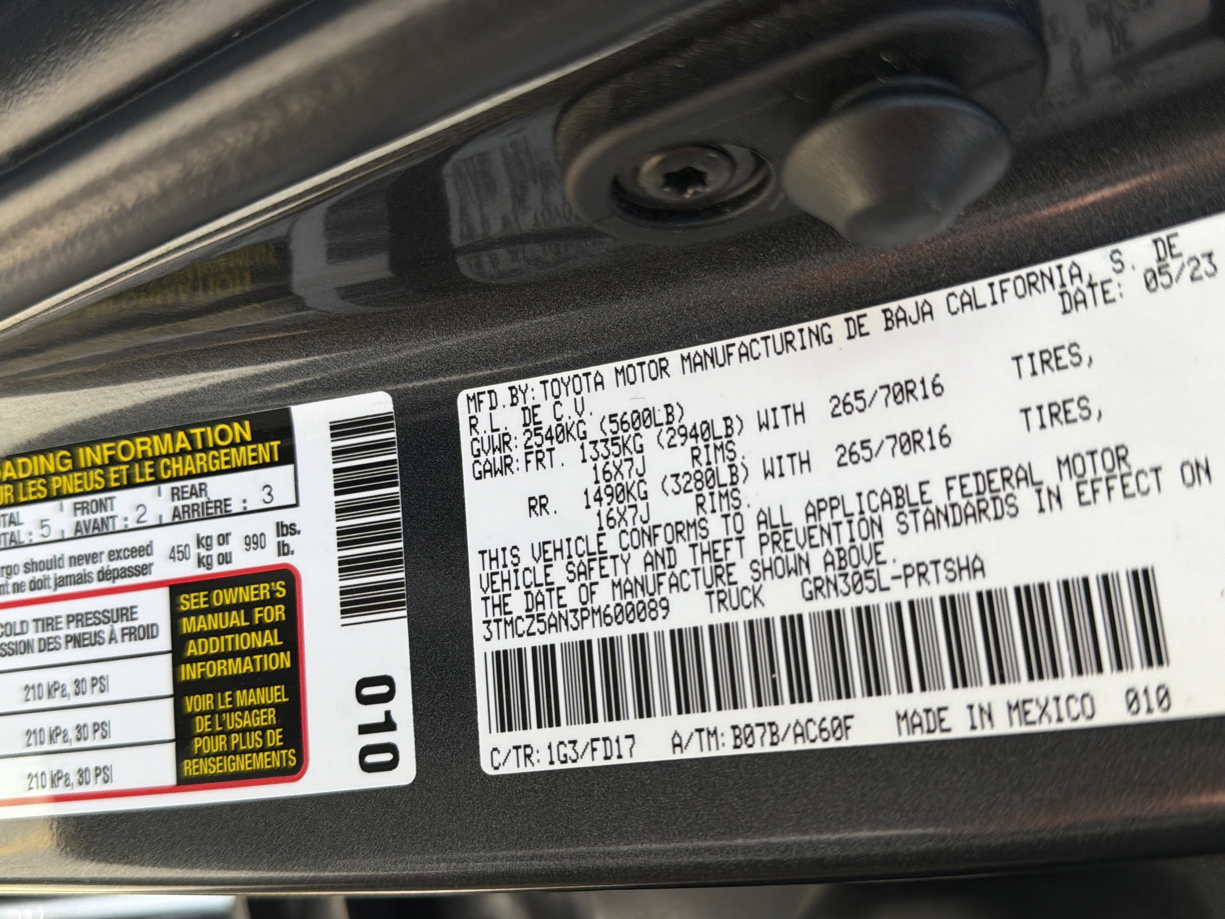 2023 Toyota Tacoma 4WD TRD Off Road