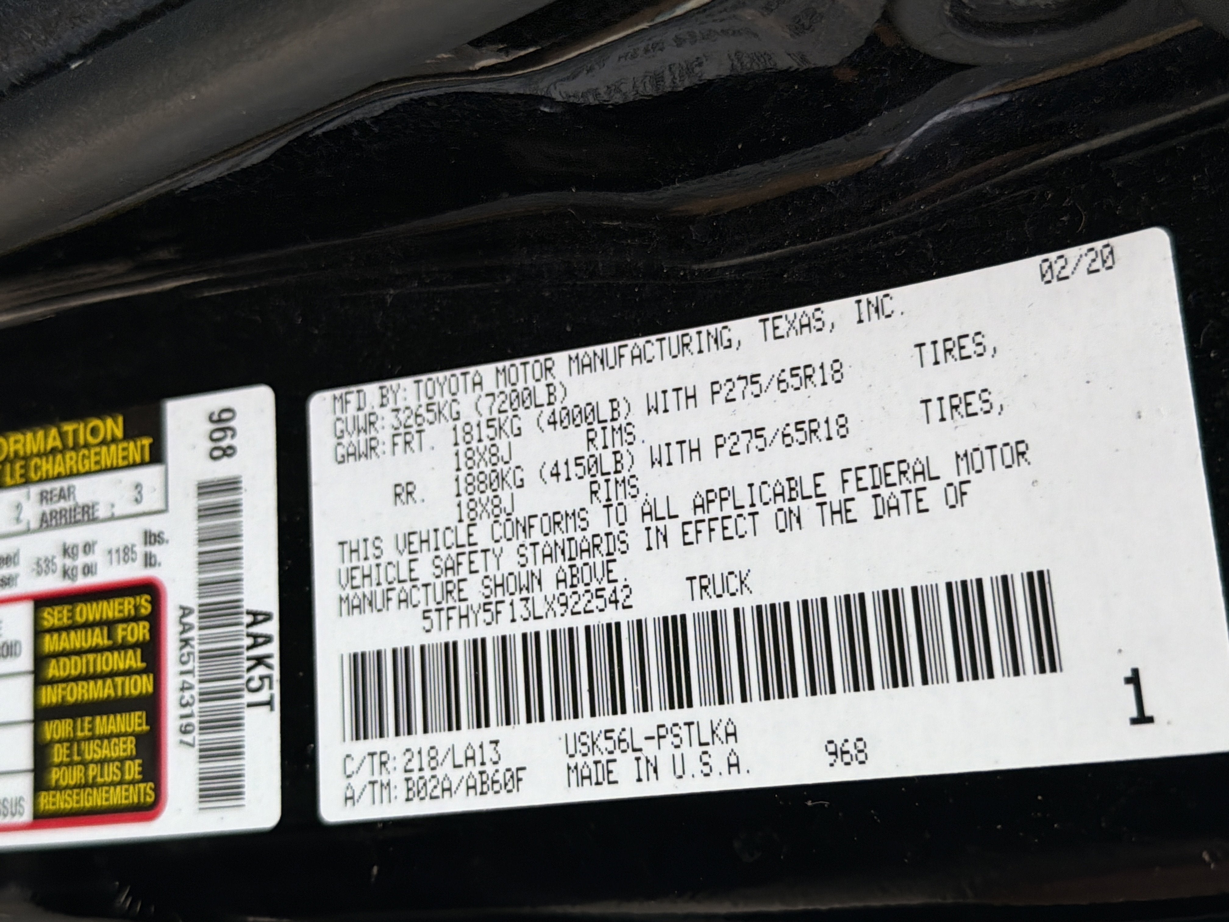 2020 Toyota Tundra 4WD Limited