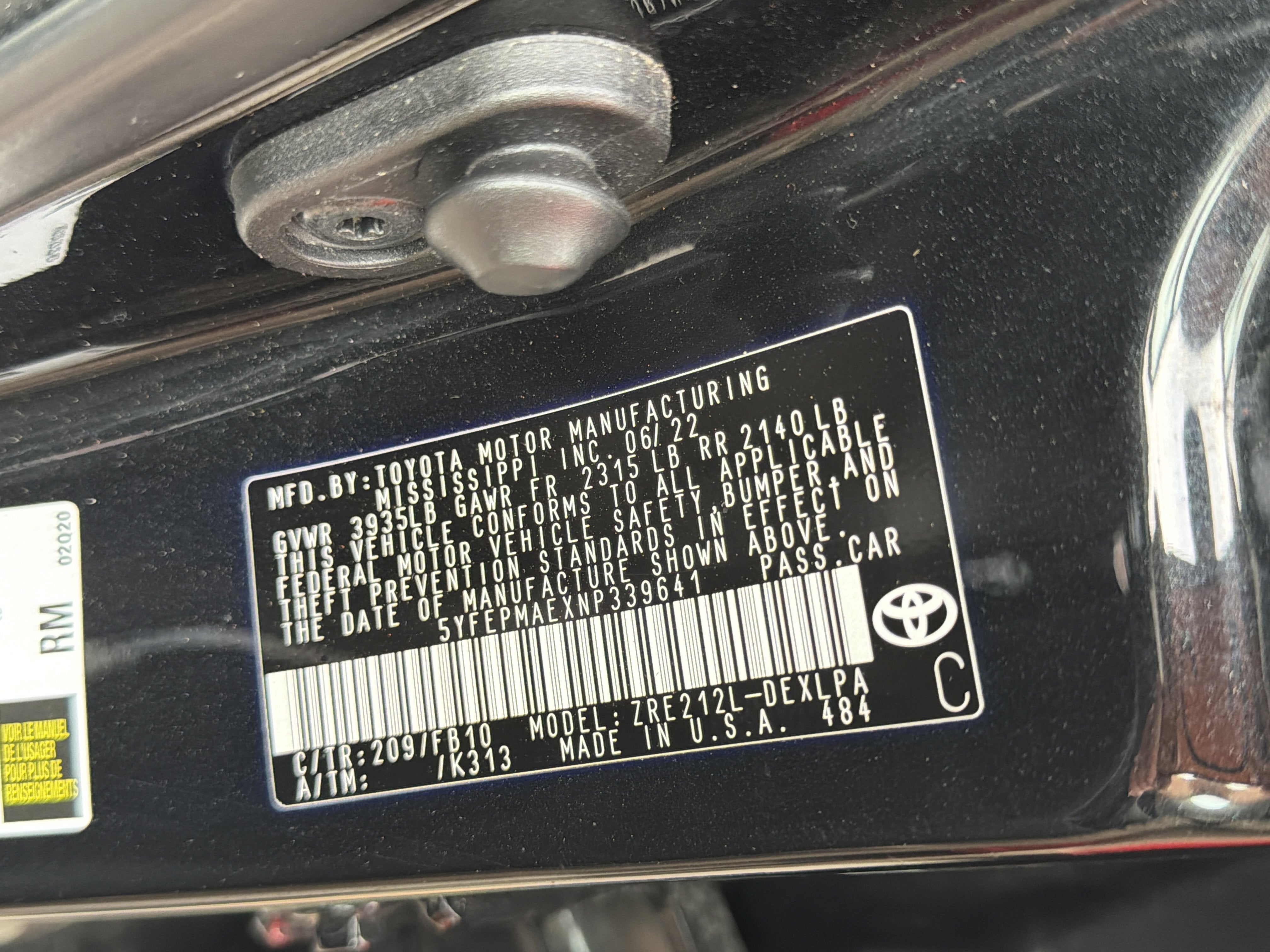 2022 Toyota Corolla LE