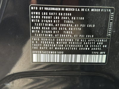 2019 Volkswagen Tiguan SE