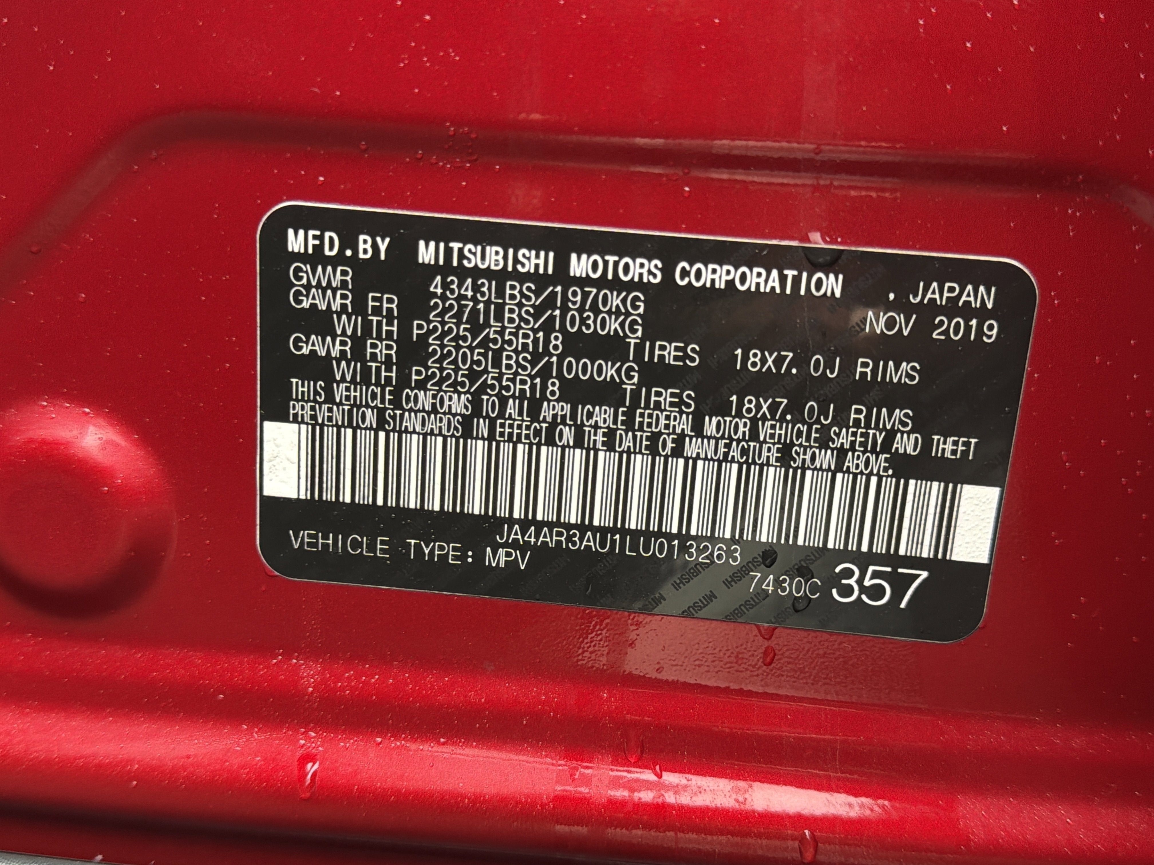 2020 Mitsubishi Outlander Sport SE 2.0