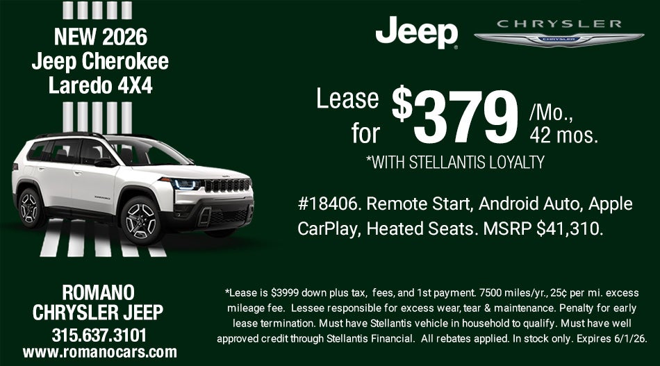 New 2026 Jeep Cherokee Laredo 4X4