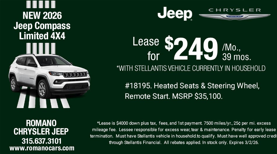New 2026 Jeep Compass Limited 4X4