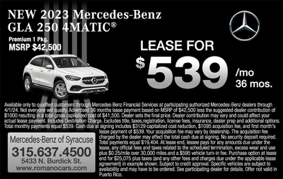 New 2023 Mercedes-Benz GLA 250 4MATIC