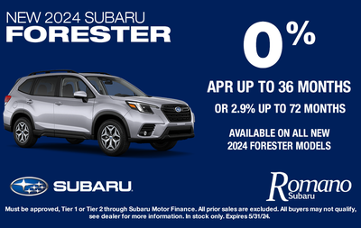 0% APR Up to 36 Months on New 2024 Subaru Foresters