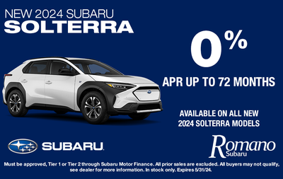0% APR Up to 48 Months on New 2024 Subaru Solterras