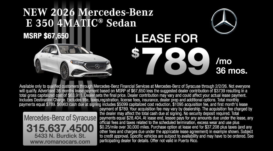 New 2026 Mercedes-Benz E 350 4MATIC Sedan
