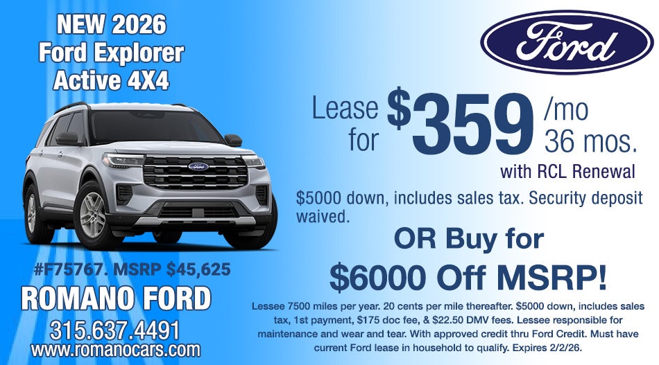 New 2026 Ford Explorer Active 4X4