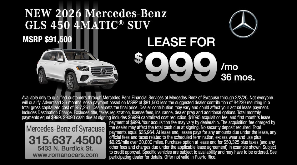 New 2026 Mercedes-Benz GLS 450 4MATIC SUV