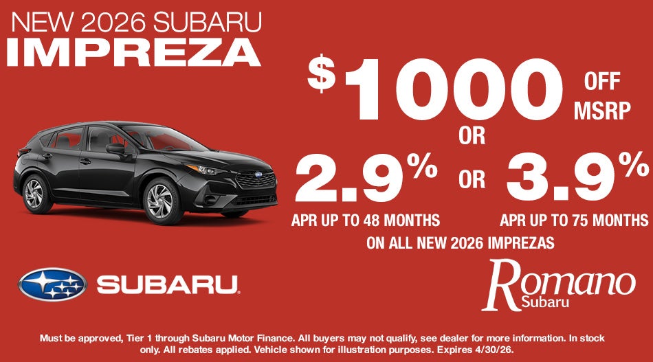 New 2026 Subaru Impreza AWD