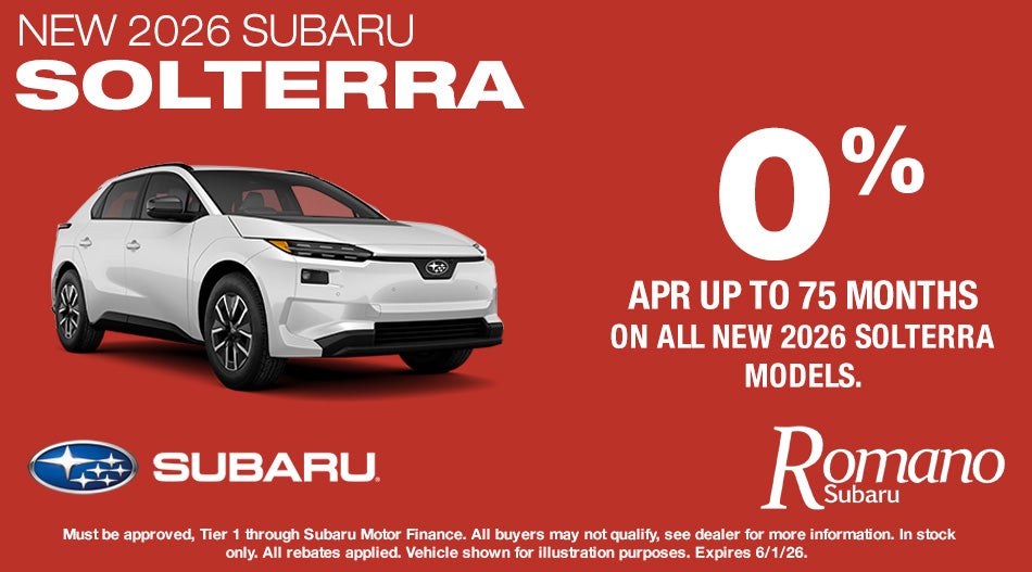 New 2026 Subaru Solterra Special APR