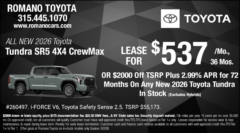 New 2026 Toyota Tundra SR5 4X4 CrewMax