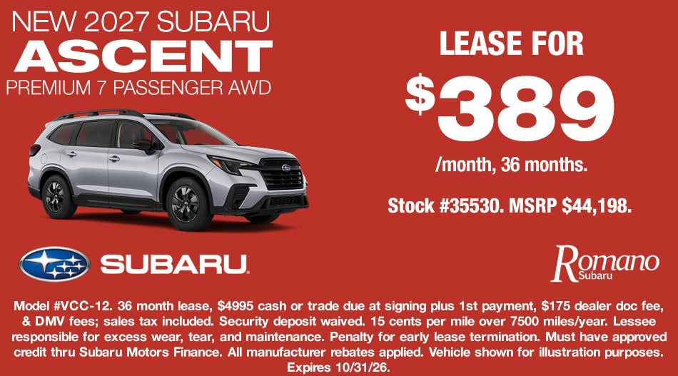 New 2027 Subaru Ascent Premium 7 Passenger AWD